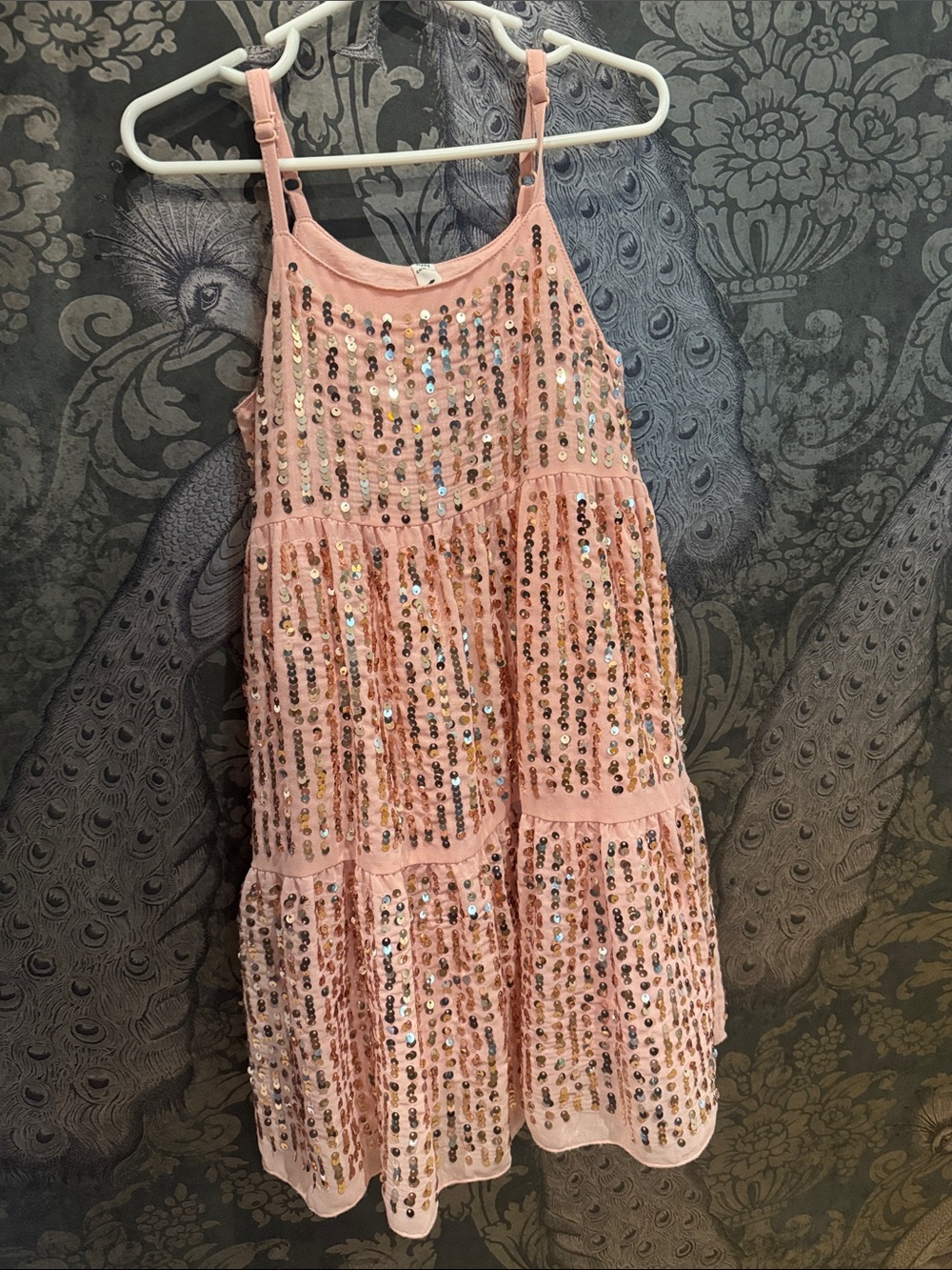 Cotton On Pink Sequin Tiered Party Dress